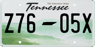 TN license plate Z7605X