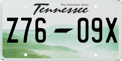 TN license plate Z7609X