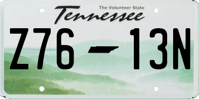 TN license plate Z7613N