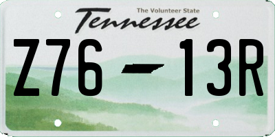 TN license plate Z7613R