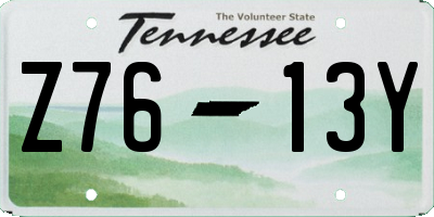 TN license plate Z7613Y
