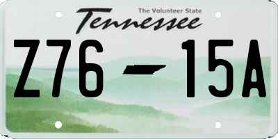 TN license plate Z7615A