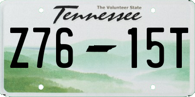 TN license plate Z7615T