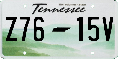 TN license plate Z7615V