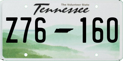 TN license plate Z7616O