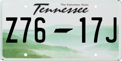 TN license plate Z7617J