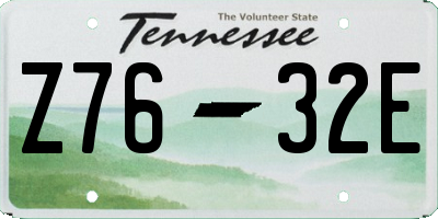 TN license plate Z7632E
