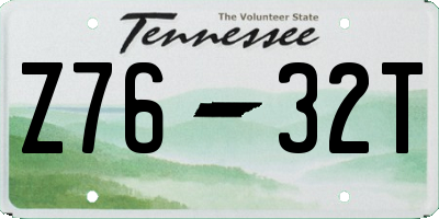 TN license plate Z7632T