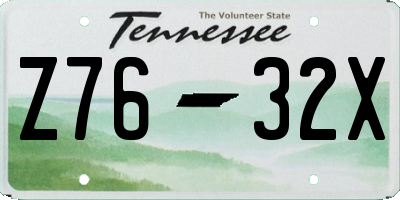 TN license plate Z7632X