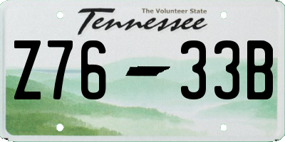 TN license plate Z7633B