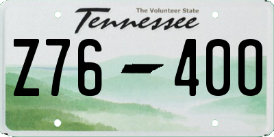 TN license plate Z7640O