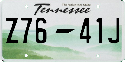 TN license plate Z7641J
