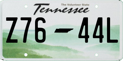 TN license plate Z7644L