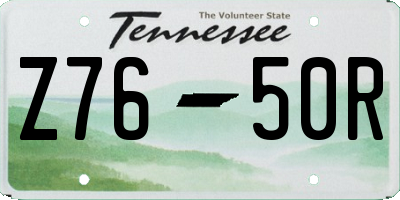 TN license plate Z7650R