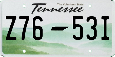 TN license plate Z7653I