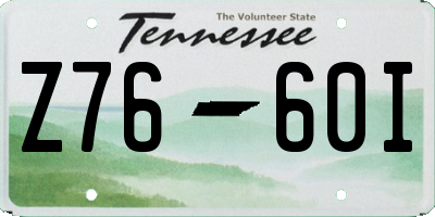 TN license plate Z7660I