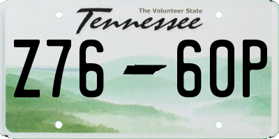 TN license plate Z7660P