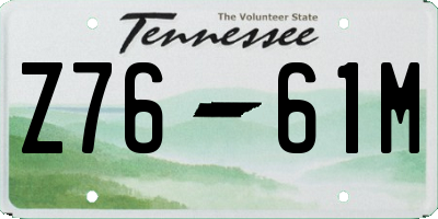 TN license plate Z7661M