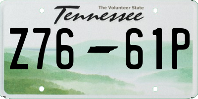 TN license plate Z7661P
