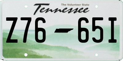 TN license plate Z7665I
