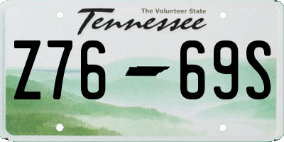 TN license plate Z7669S