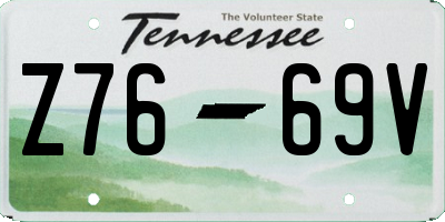 TN license plate Z7669V