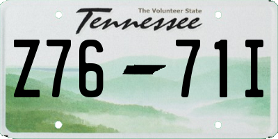 TN license plate Z7671I