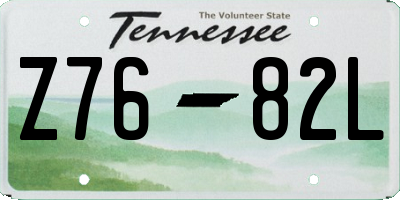 TN license plate Z7682L