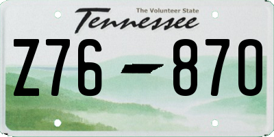TN license plate Z7687O