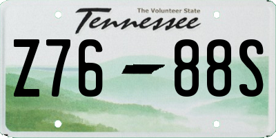 TN license plate Z7688S