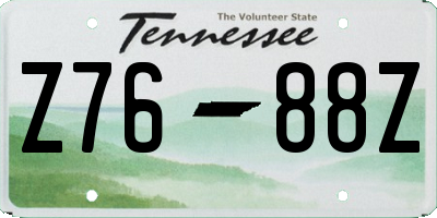 TN license plate Z7688Z