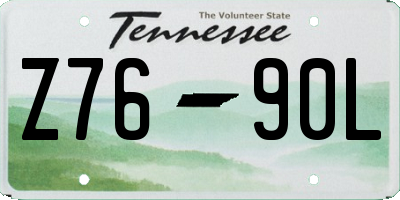 TN license plate Z7690L