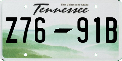 TN license plate Z7691B