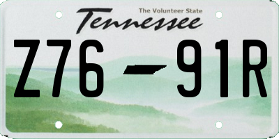 TN license plate Z7691R