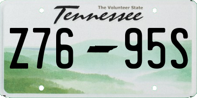 TN license plate Z7695S