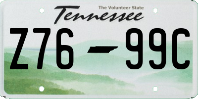 TN license plate Z7699C