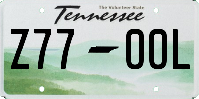 TN license plate Z7700L