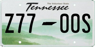 TN license plate Z7700S