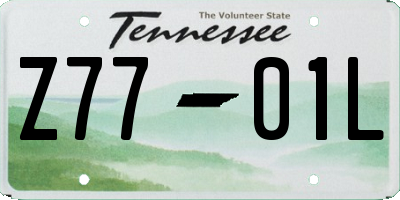 TN license plate Z7701L