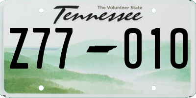 TN license plate Z7701O