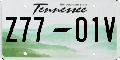 TN license plate Z7701V