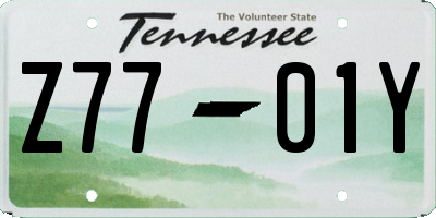TN license plate Z7701Y