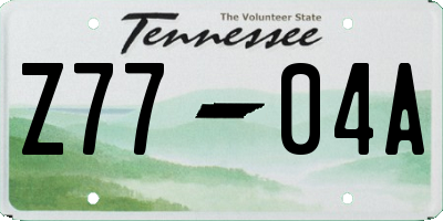 TN license plate Z7704A