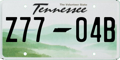 TN license plate Z7704B