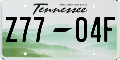 TN license plate Z7704F