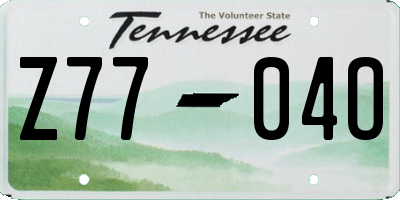 TN license plate Z7704O