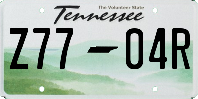 TN license plate Z7704R