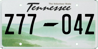 TN license plate Z7704Z