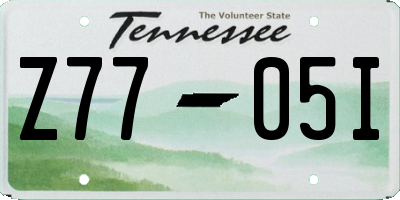 TN license plate Z7705I