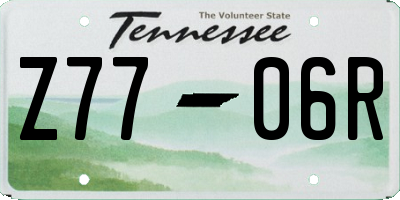 TN license plate Z7706R